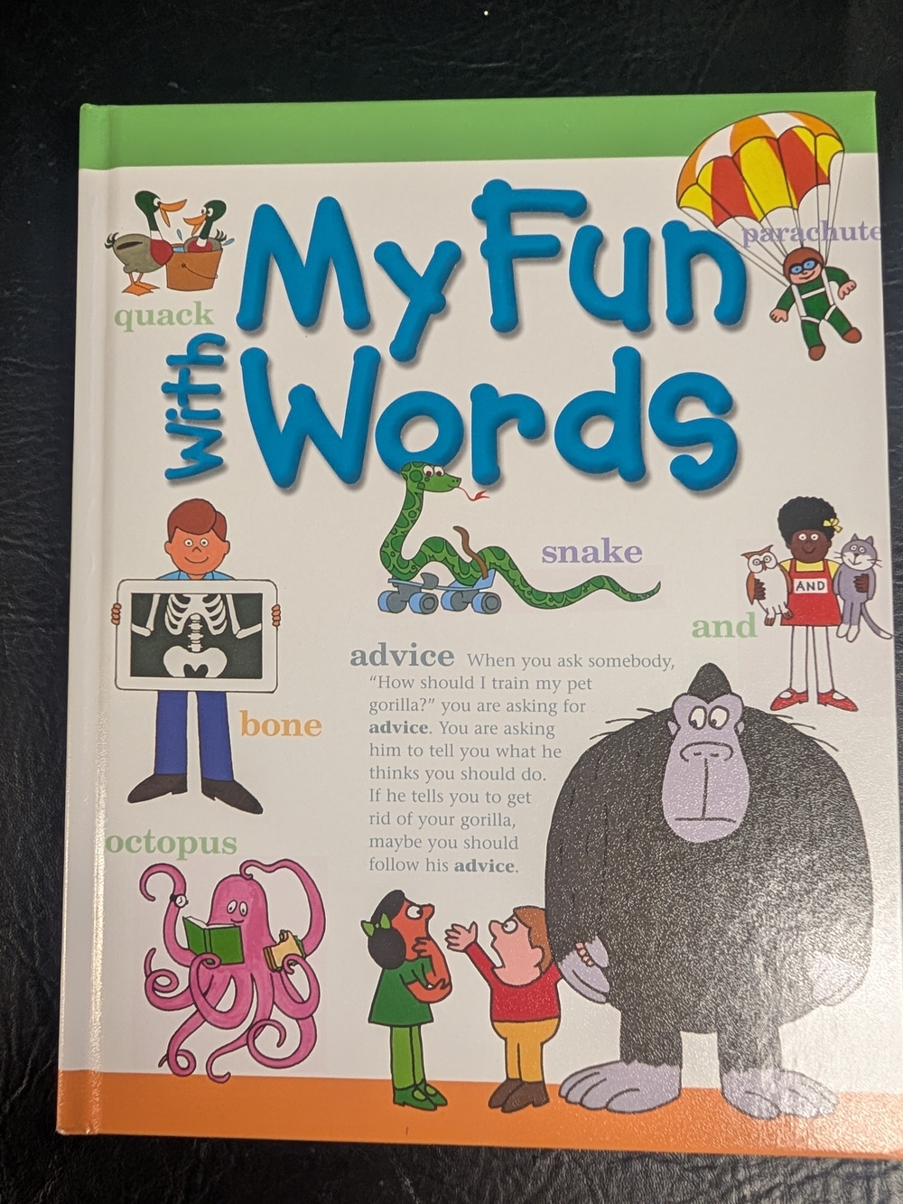 My Fun with Words - Kids Picture Book (Green/White)